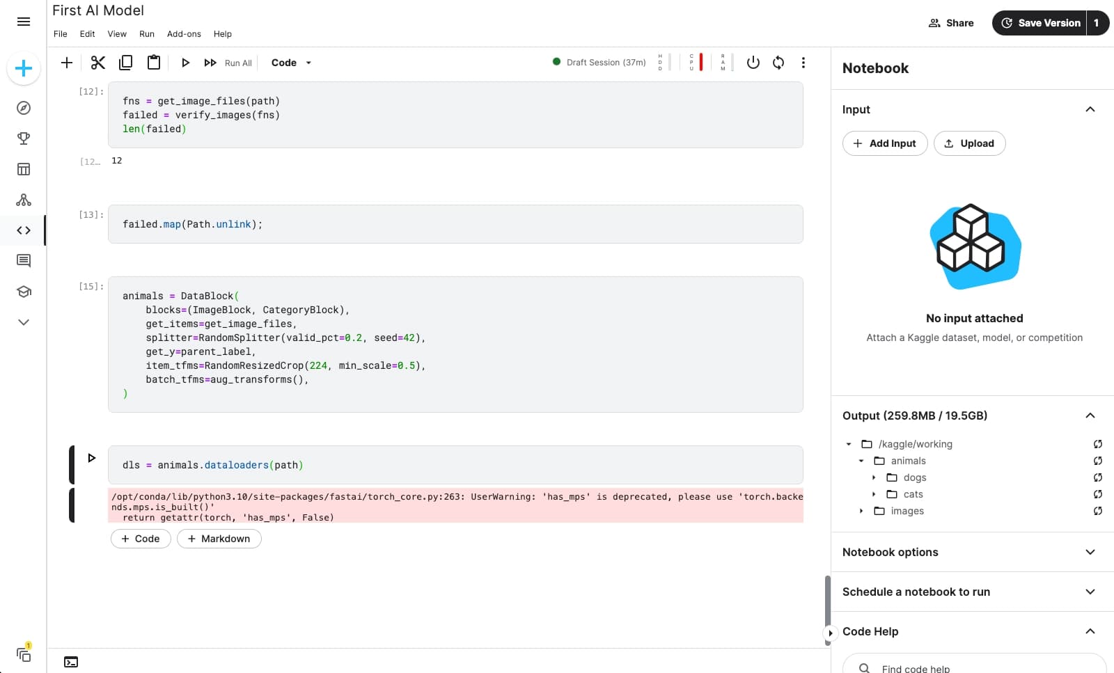 Dataloaders all set up for training