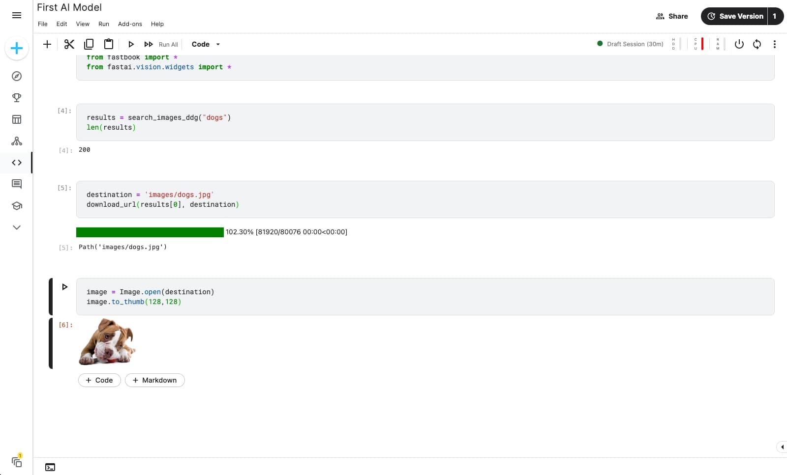 Sampling image data from DuckDuckGo